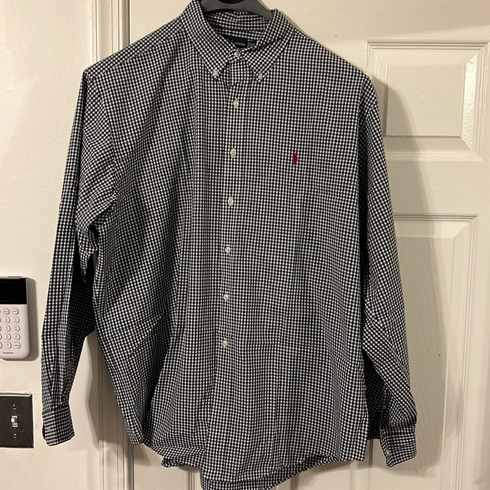 ***Two***  Ralph Lauren Gingham Button down Oxford shirts